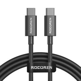 Fast Charging cable Rocoren USB C to USB C Simples Series 100W 1m (black)