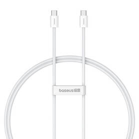 Kabel szybkiego ładowania USB C do USB C Baseus Superior 2 100W 1m (biały)