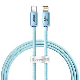 Kabel USB C do iP Baseus Crystal Shine 20W 1.2m (niebieski)