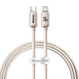 Kabel USB C do iP Baseus Crystal Shine 20W 1.2m (różowy)